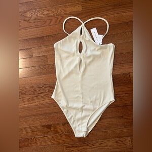 NWT small Topshop cream body suit